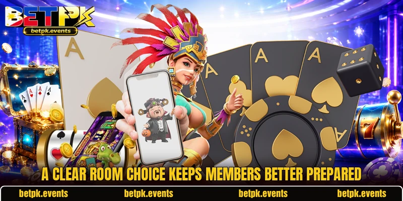A clear room choice keeps members better prepared