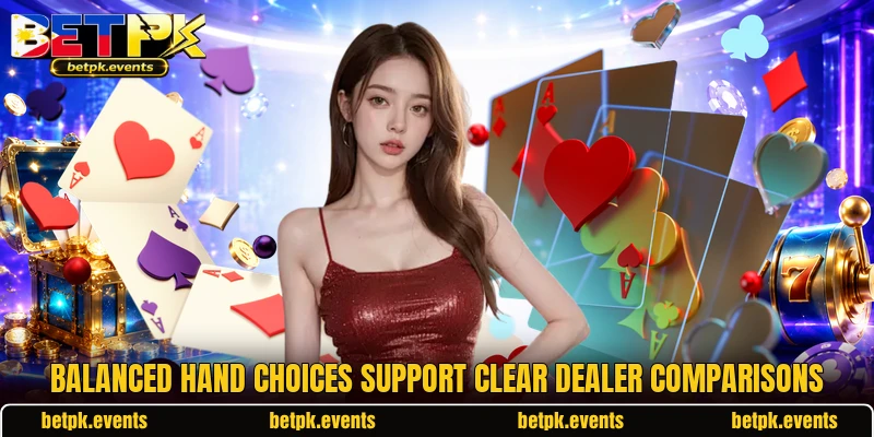 Balanced hand choices support clear dealer comparisons