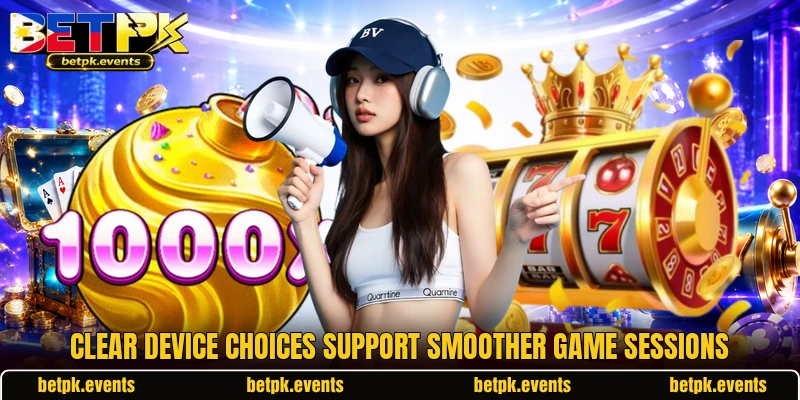Clear device choices support smoother game sessions