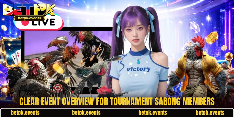 Clear event overview for Tournament Sabong members Clear event overview for Tournament Sabong members