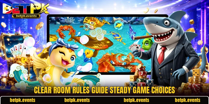 Clear room rules guide steady game choices Clear room rules guide steady game choices