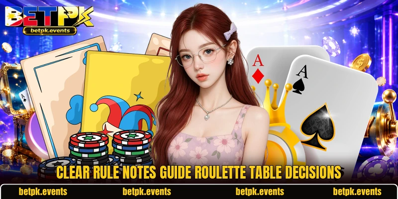 Clear rule notes guide roulette table decisions Clear rule notes guide roulette table decisions