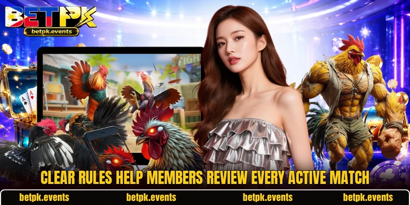 Clear rules help members review every active match Clear rules help members review every active match
