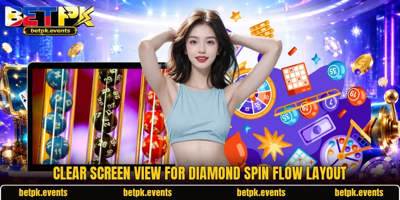 Clear screen view for Diamond Spin Flow layout