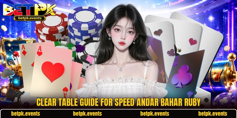Clear table guide for Speed Andar Bahar Ruby