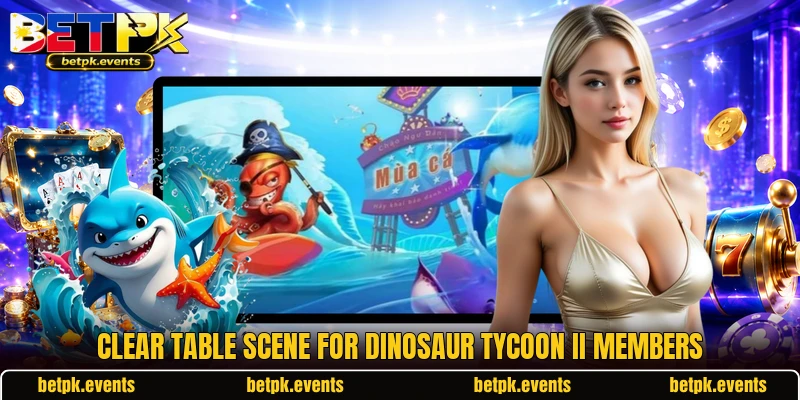 Clear table scene for Dinosaur Tycoon II members