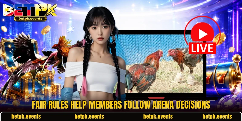 Fair rules help members follow arena decisions