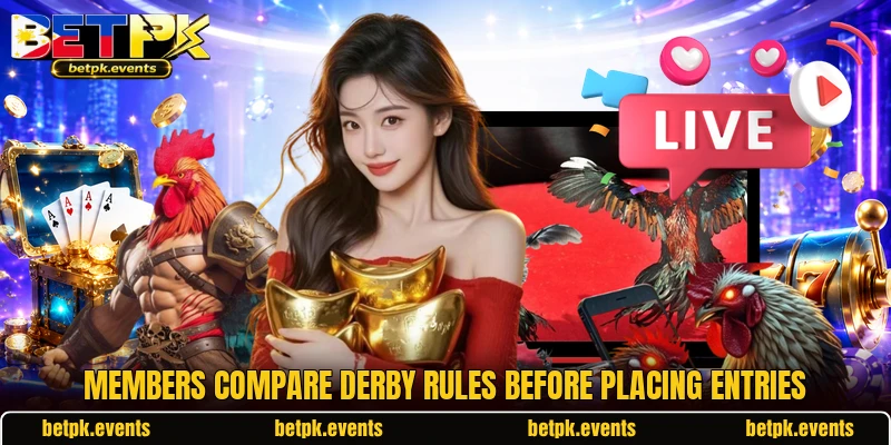 Members compare derby rules before placing entries Members compare derby rules before placing entries