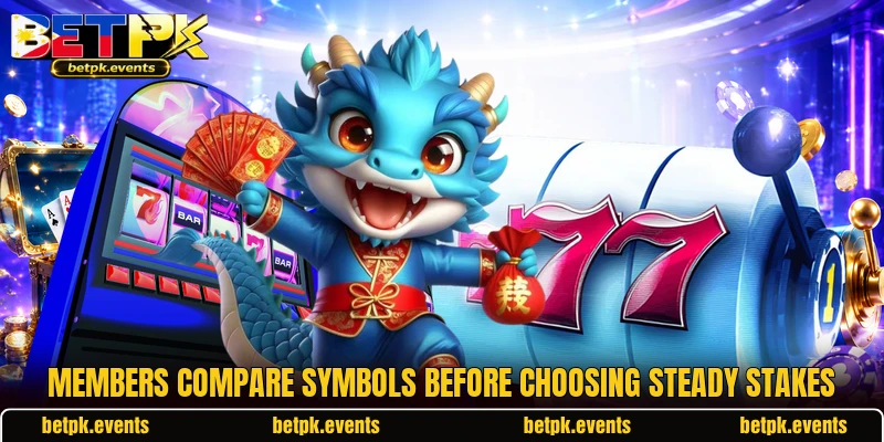 Members compare symbols before choosing steady stakes