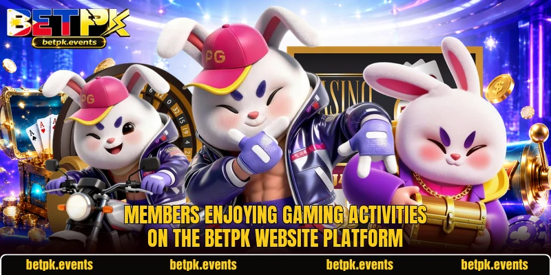 Members enjoying gaming activities on the BETPK website platform