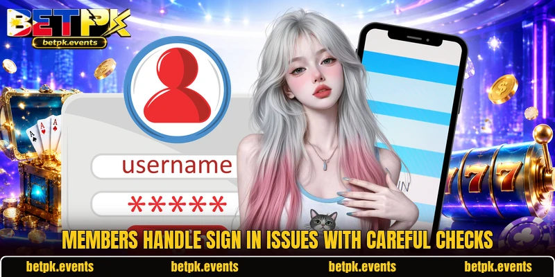 Members handle sign in issues with careful checks