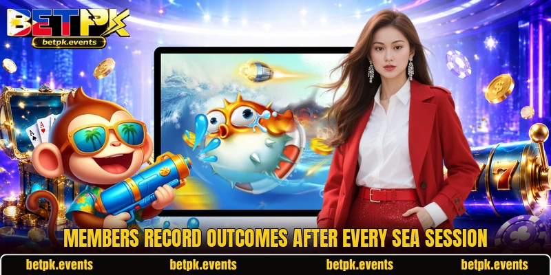 Members record outcomes after every sea session
