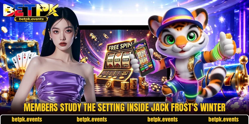 Members study the setting inside Jack Frost's Winter