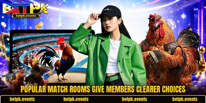 Popular match rooms give members clearer choices