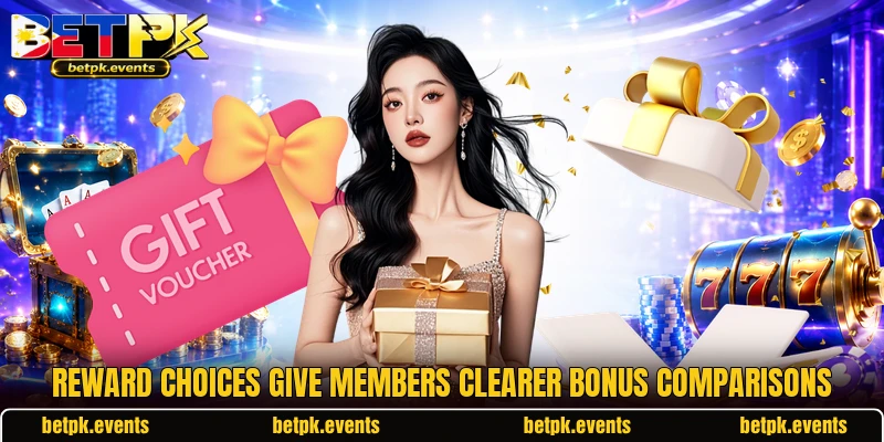 Reward choices give members clearer bonus comparisons