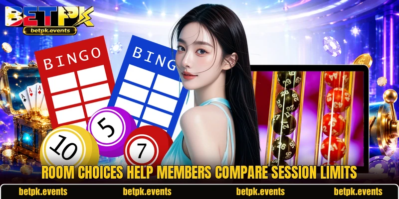 Room choices help members compare session limits