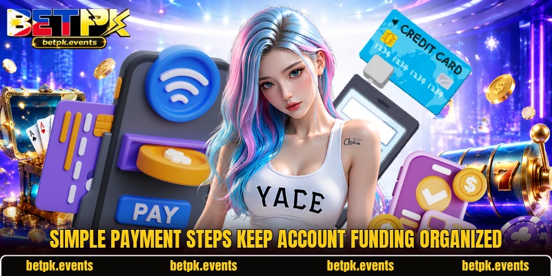 Simple payment steps keep account funding organized