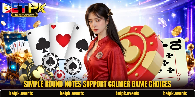 Simple round notes support calmer game choices