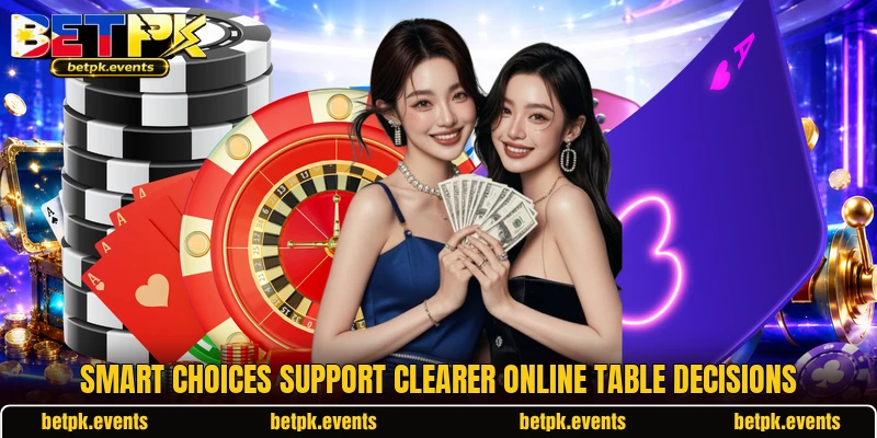 Smart choices support clearer online table decisions Smart choices support clearer online table decisions